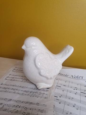 птица керамика цвет бел 15,5*13*15см