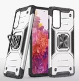 Противоударный чехол Strong Armour Case с кольцом для Samsung Galaxy M23 5G (Серебро)