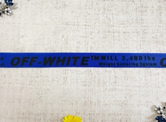 Лента репсовая с принтом, ш. 2,4-2,5 см, синий