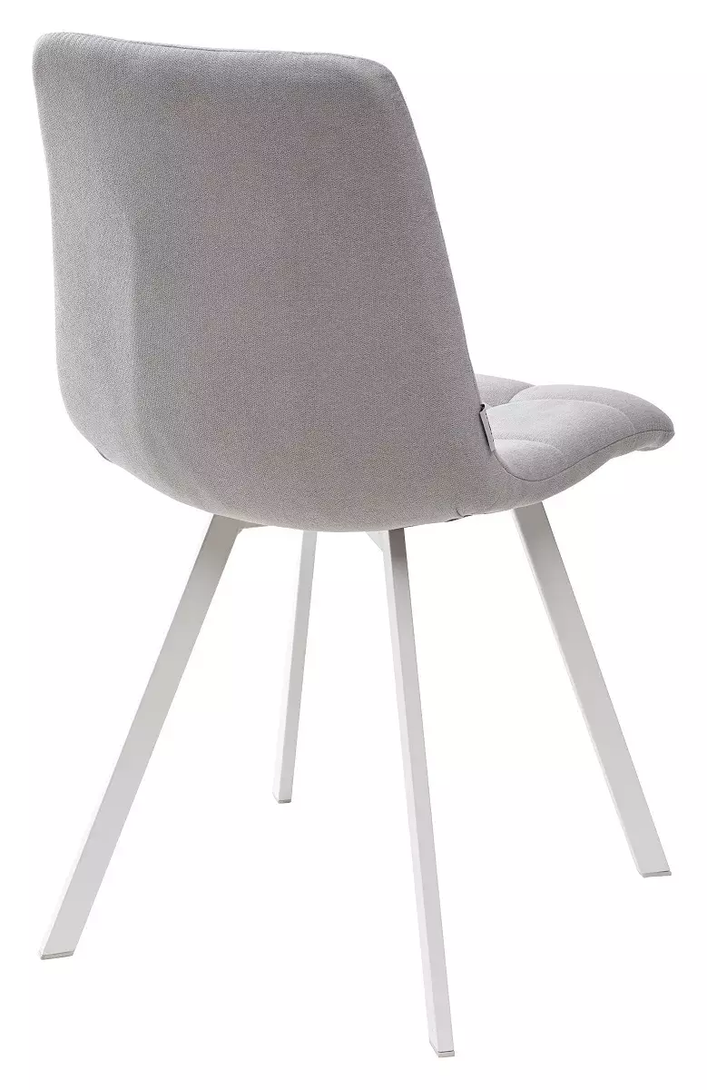 Стул CHILLI SQUARE UF860-02B серо-голубой, ткань/ белый каркас М-City