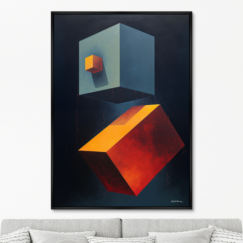 ArtNoMore - Репродукция картины на холсте Cubes the volumetric, No 2, 2024г.