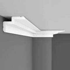 Плинтус потолочный ударопрочный гладкий Decomaster D390 61х101х2000мм