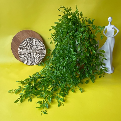 Ампельное растение, зелень искусственная свисающая, цвет зеленый, 73 см, набор 2 шт