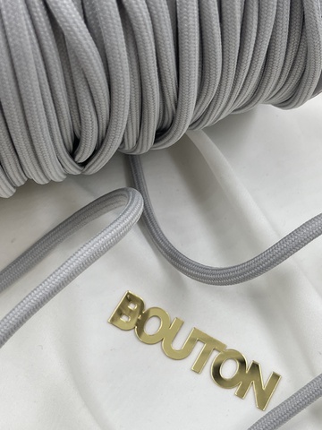 Шнур круглый серый метражом 5 мм