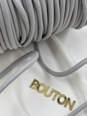 Шнур круглый серый метражом 5 мм