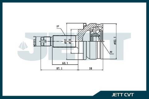 ШРУС внешний JETT V41-6039