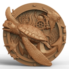 Силиконовый молд Медальон Черепаха