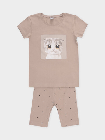 пижама  для девочки  К 1647-1/беж,точки