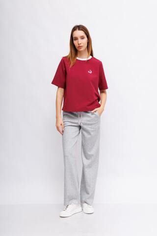 Marc Cain Sports Футболка из хлопка и модала с вишенкой