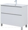 Aquanet 345383 Тумба с раковиной Вега 90 (Flat) напольная 2 ящ. цв. белый глянец (345383)