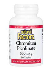Natural Factors Пиколинат хрома, 500 мкг, 90 таблеток