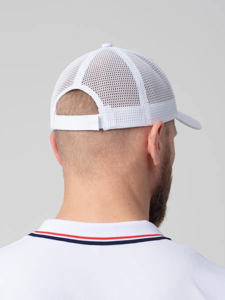 Бейсболка с сеткой летняя белая