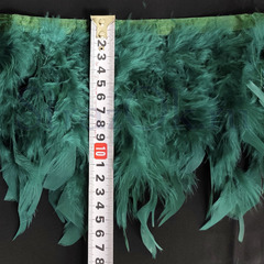 Купить оптом перья Индейки на ленте Blue Zircon сине-зеленые в интернет-магазине