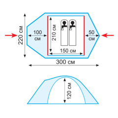 Туристическая палатка Tramp Space 2 (V2)