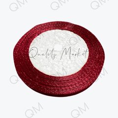 Лента атласная 1,2 см 25 ярдов (бордовая) №37