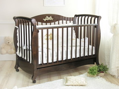 С 553 Кровать детская Елизавета накладка №27 бабочки (белый)