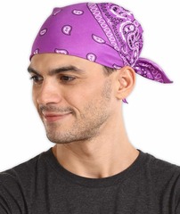 Бандана фиолетовый градиент пейсли