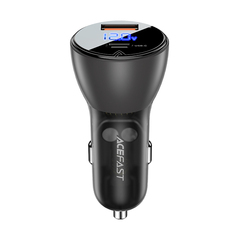 Автозарядка ACEFAST B6 metal car charger 63W USB-A+USB-C with digital display с цифровым дисплеем