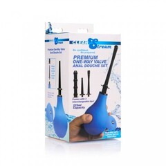 Анальный душ Clean Stream Premium One-Way Valve Anal Douche Set с 3 насадками, 225 мл
