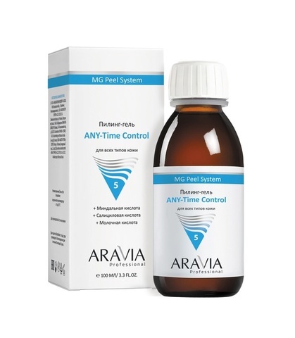 ПИЛИНГ-ГЕЛЬ ANY-TIME CONTROL, всесезонный, для всех типов кожи, 100 МЛ ARAVIA Professional