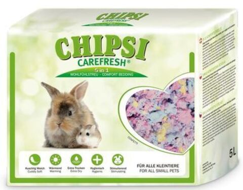 Chipsi CareFresh Confetti наполнитель/подстилка для птиц и мелких дом животных (разноцветный) 5л