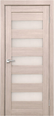 Межкомнатная дверь Велюкс 1 Ясень сноу / Цвет тон Кремовая лиственница / Остекление "Сатинат белое" / Двери Верда