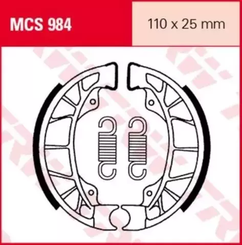 Колодки тормозные барабанные MCS984