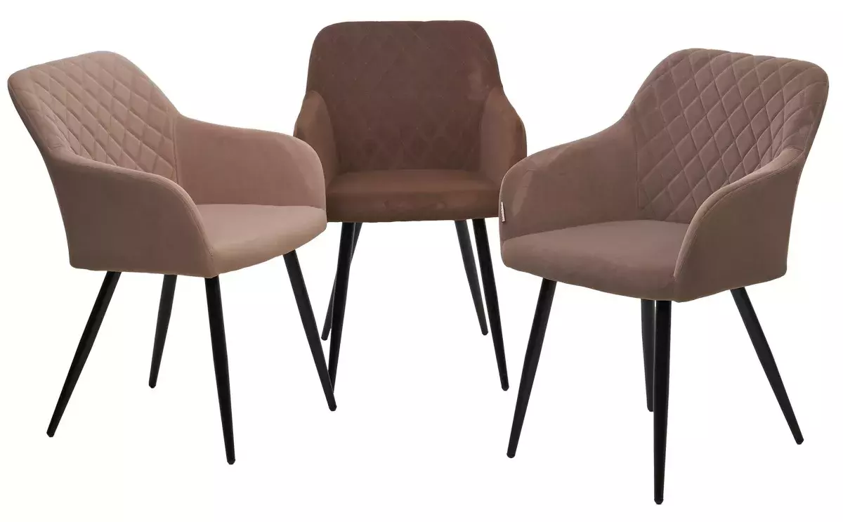 Стул BRANDY 505-5 Тауп, велюр беспальчиковый / черный каркас, М-City