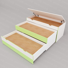 Кровать детская 2-х ярусная «Зимний вечер» (ЛДСП, Брус)