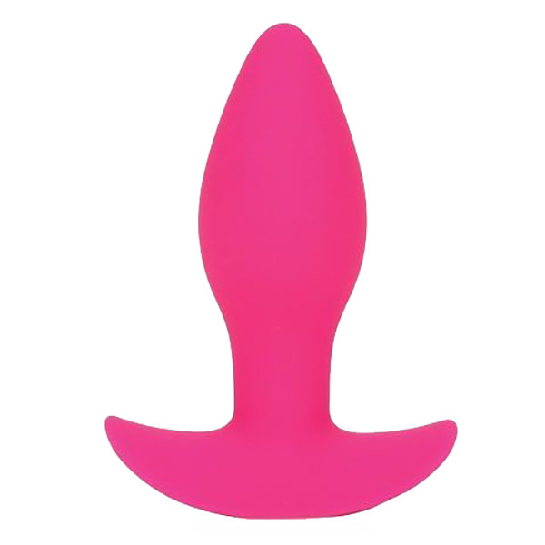 Розовая коническая анальная вибровтулка 8,5см с ограничителем Bior Toys Sweet Toys ST-40178-16