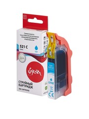 Струйный картридж Sakura 2934B004 (521 C) для Canon PIXMA MP540, 550, 560, 620, 630, 640, 980, 990; MX860, 870; iP3600, 4600, 4700, водорастворимый тип чернил, голубой, 8,4 мл., 530 к.