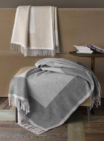 Плед 130x180 Somma Gold Jacquard 122 bianco beige