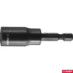 ЗУБР 10 мм, 60 мм, удлиненная, ударная бита с торцевой головкой, Профессионал (26377-10)