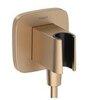 Hansgrohe FixFit Q 26887140 Шланговое подключение с держателем ручного душа (бронза шлифованная)