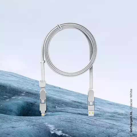 Зарядный кабель 6-в-1 Rolling Square inCharge XL, Glacier White (2 м), до 100Вт