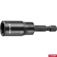 ЗУБР 10 мм, 60 мм, удлиненная, ударная бита с торцевой головкой, Профессионал (26377-10)