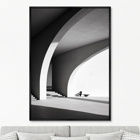 ArtNoMore - Репродукция картины на холсте Architecture, curves of arches, No 1, 2024г.