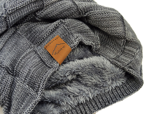 Картинка шапка-бини Skully Wear ZZM-998 10(grey) - 3