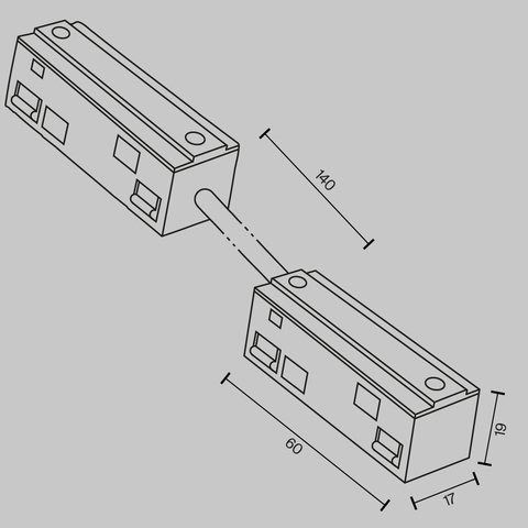 Комплектующие для трековой системы Maytoni Accessories for tracks exility TRA034CPC-42W-15-1