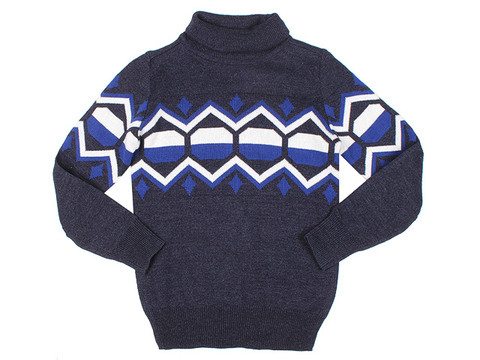 BSW000789 свитер детский, синий меланж