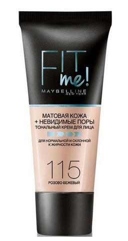 Maybelline Fit Me тональный крем матовая кожа + невидимые поры №115 розово-беж