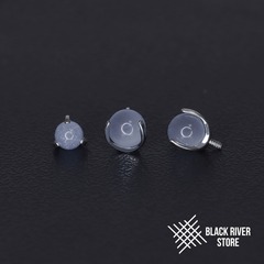 Ball 3-Prongs 3мм/4мм Blue Agate
