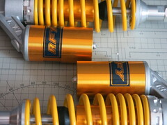 Амортизаторы жёлтые RFY 280мм CB400 ZRX400 XJR400