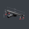 Am.Pm W01SC-U11-050-04BM MasterFlow Трап для душа линейный универс затвор Tile 50см цвет черн мат
