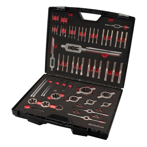 Набор метчиков и плашек M3 -M24 HSS-G 64пр H-Tools 340240HT