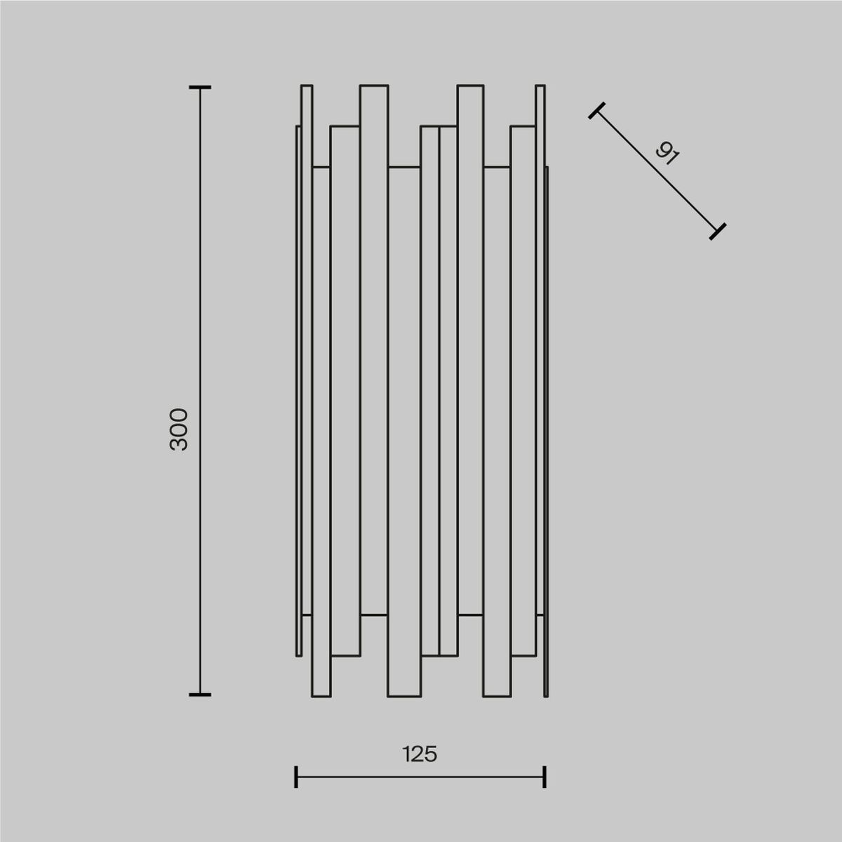 Настенный светильник Maytoni Coliseo MOD136WL-01BS