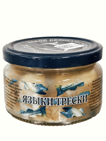 Языки трески, 200 г, стекл.банка, 