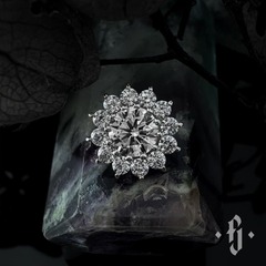 Накрутка "Imbrem" - Белое золото - White CZ