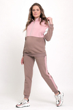 Утепленный спортивный костюм для беременных и кормящих 16026 мокко