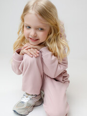 брюки  для девочки  КР 400850/розовый лед к599